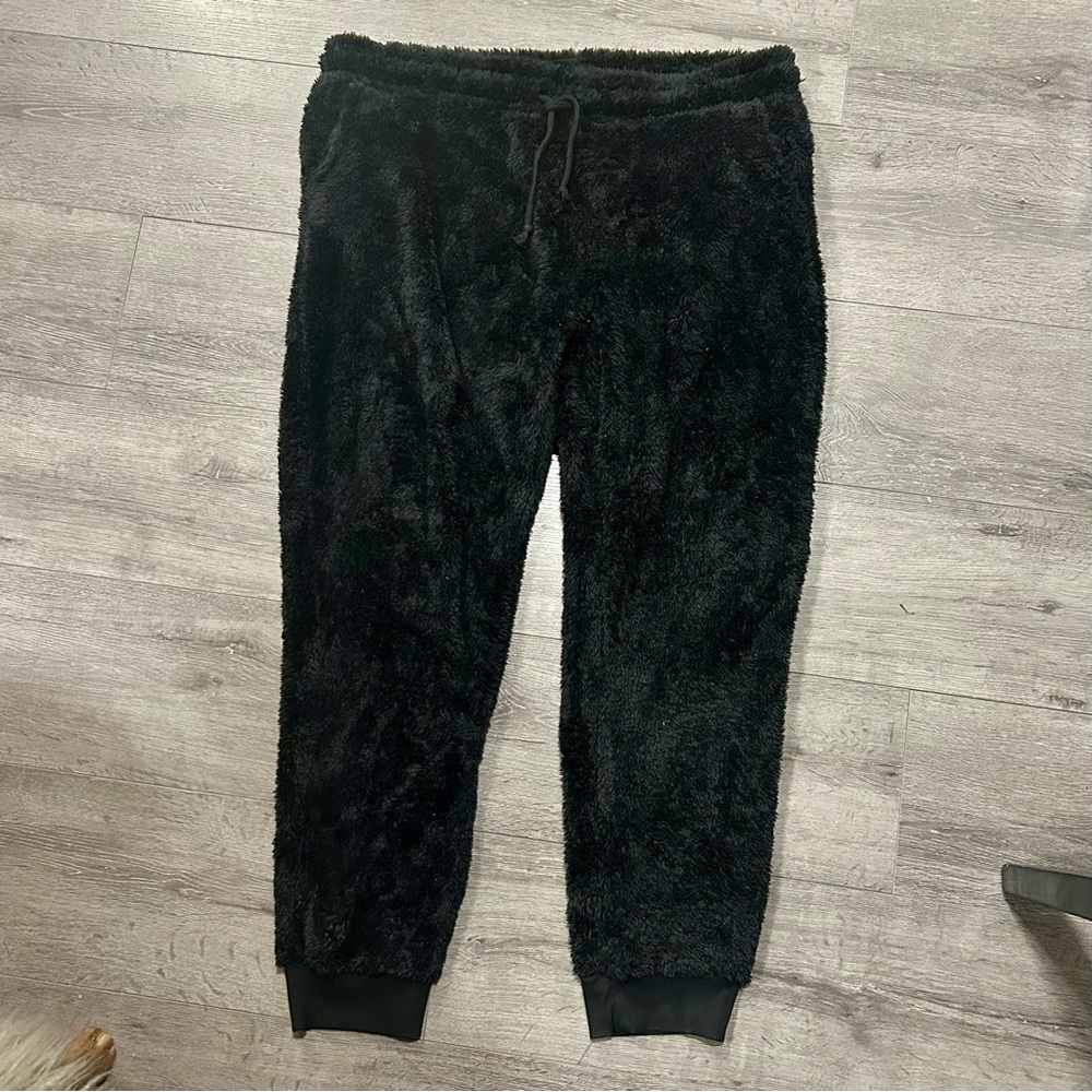 3 for $20 Fuzzy black teddy joggers/sweats - size XL